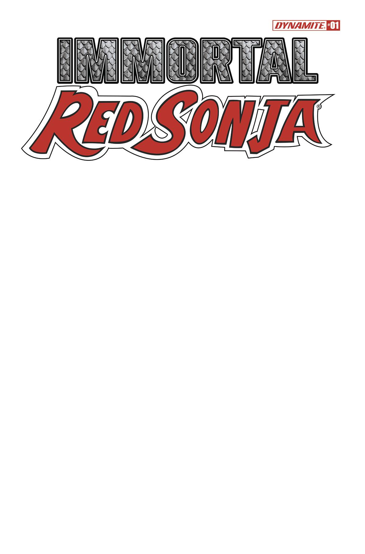 Immortal Red Sonja 1 Blank Authentix Variant Cover F Legacy Comics