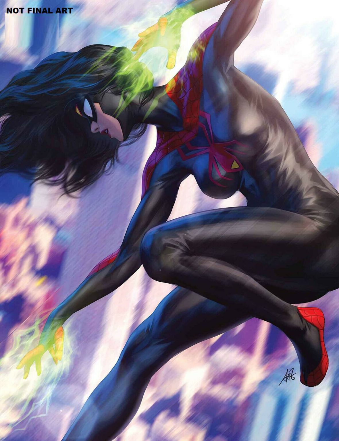 Spider-Woman #5 (#100) Artgerm 1:500 Black Costume Virgin Variant Cover