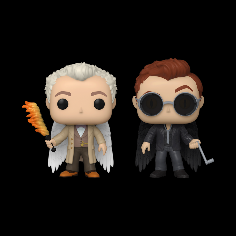Funko Pop Tv Good Omens 2pk Aziraphale And Crowley With Wings Specialty Series Figure 8635