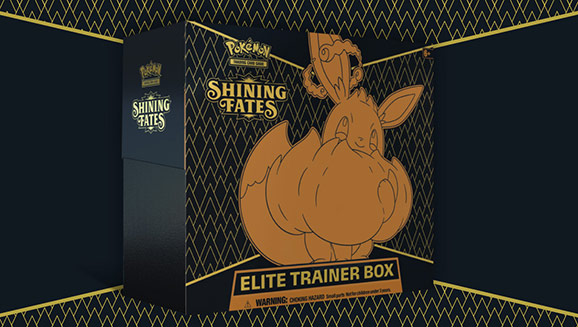 Pokemon Shining Fates Elite Trainer Box Factory Sealed 10 BOOSTER PACKS PROMO 
