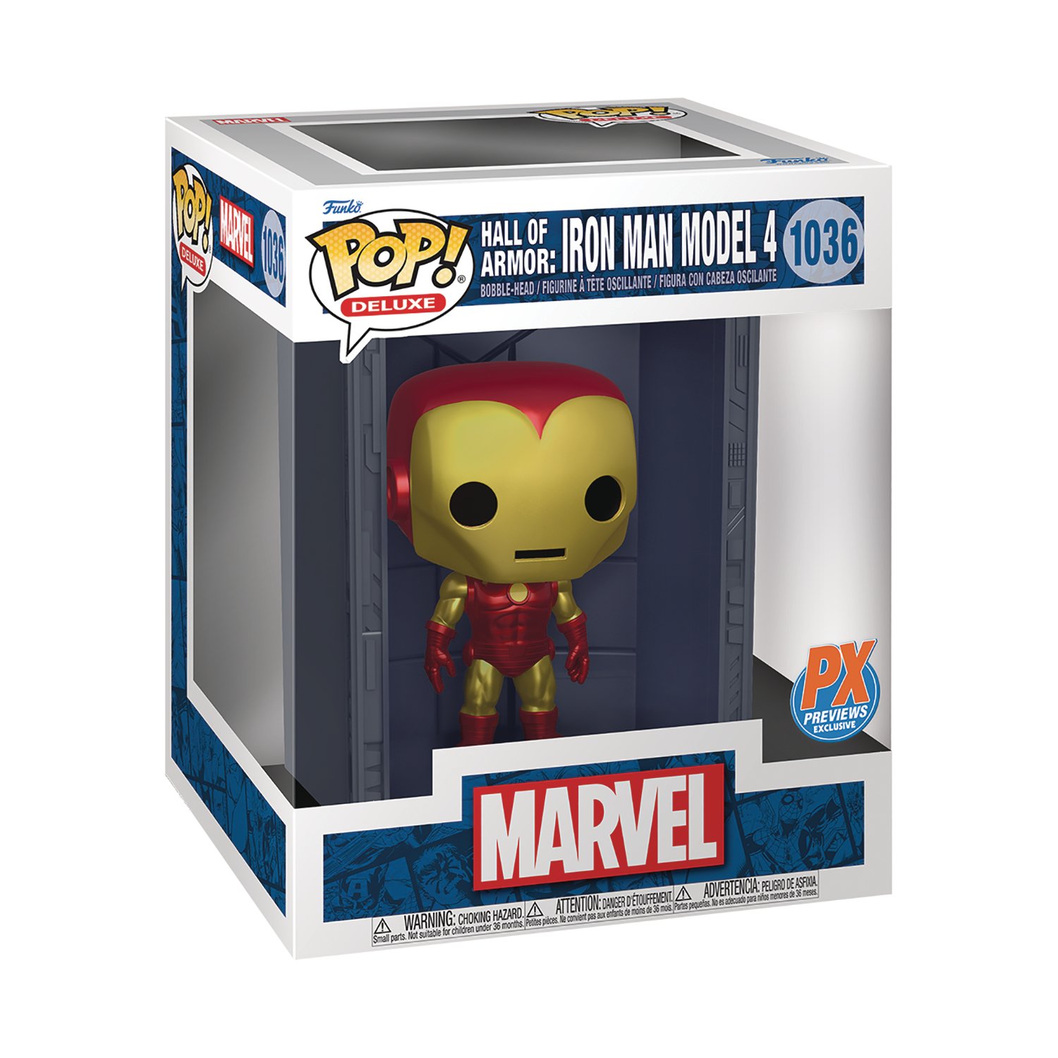 Funko Pop! Deluxe Marvel Hall of Armor Iron Man Model 4 PX Exclusive Figure  #1036 - Legacy Comics and Cards