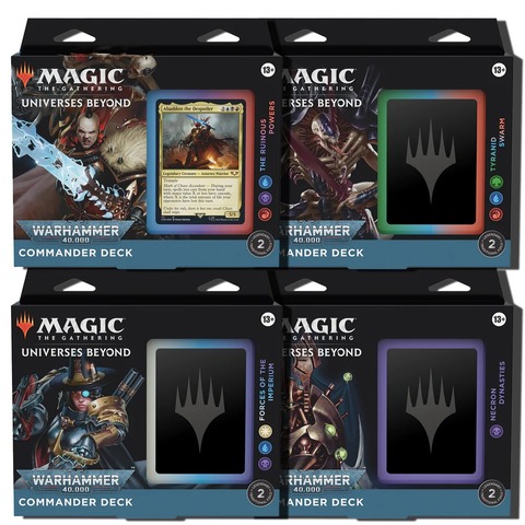 Magic the Gathering Warhammer 40,000 Commander Deck Set of 4 - Legacy ...