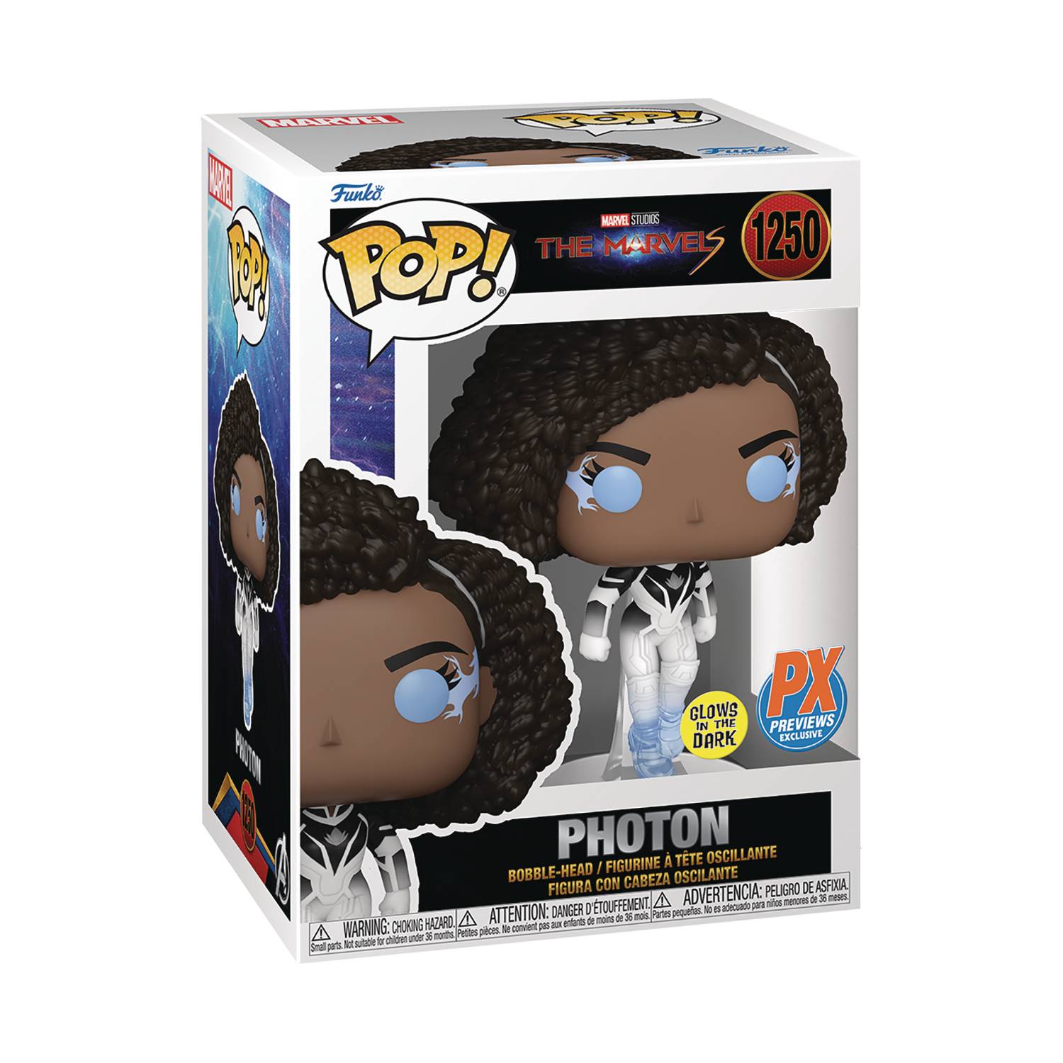 Funko Pop! The Marvels Photon Glow in the Dark PX Exclusive Figure #1250