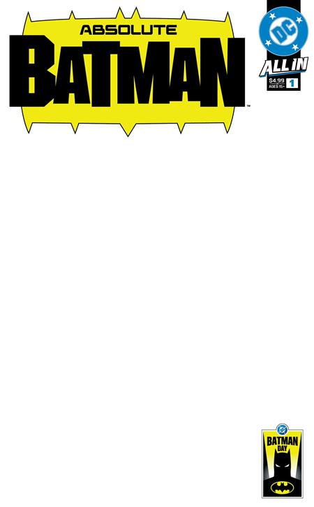 Batman Day 2025 Absolute Batman #1 Blank Variant Cover C - Legacy