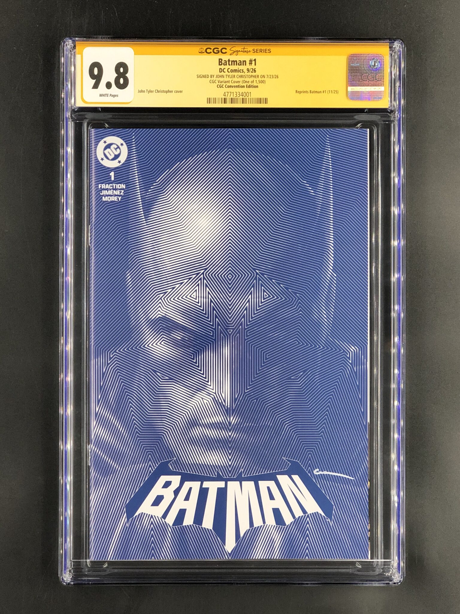 Batman #1 CGC 9.8 Convention Exclusive Edition Variant Signature